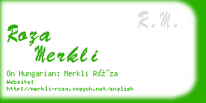 roza merkli business card